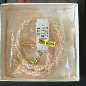 Faux pearl necklace